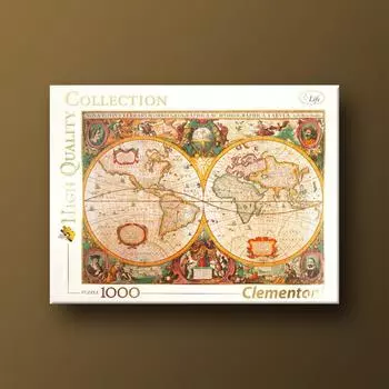 Старая карта Хенрикуса Хондиуса, 1000 элементов пазла Клементони, популярная корейская настольная игра