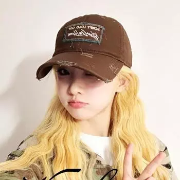 Старая наклейка с надписью бейсболка детская весенне-летняя спортивная и досуговая большая окружность головы широкополая кепка мужская прилив M56-58cm оранжевый