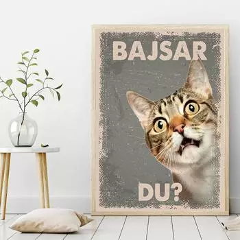 Старая обложка в стиле ретро, рыжий кот, гостиная, настенный художественный постер, принт, винтажный любовник животных, милый домашний питомец, холст, живопись, домашний декор 21x30cm No Framed