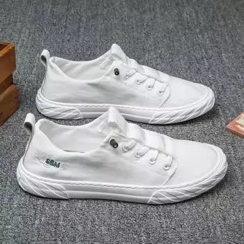 Старая Пекинская тканевая обувь, мужские летние летние туфли из ледяного шелка, дышащая обувь без шнуровки, мужская повседневная белая парусиновая обувь 39