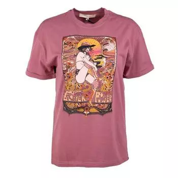 Старая розовая футболка с принтом спереди Женская DEELUXE 74 L розовый