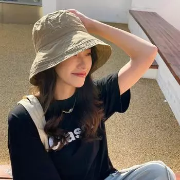 Старая рыбацкая шляпа детская весна и осень лето защита от солнца солнцезащитная шляпа мужская складная защита от ультрафиолета универсальная дорожная Adjustable (sizes 54~ 59) хаки