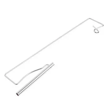 Старая швейная машинка, стойка для ниток, серебристый металл, переносной аксессуар, проволочная рама, часть