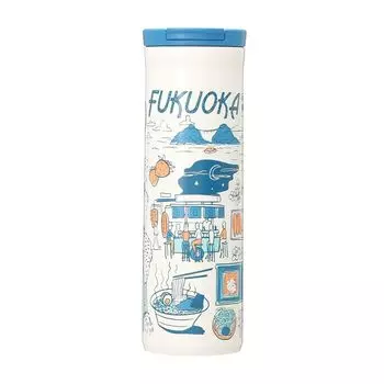 Starbucks Бутылка Starbucks из нержавеющей стали 2021 Fukuoka Been There Series Бутылка из нержавеющей стали FUKUOKA 473 мл