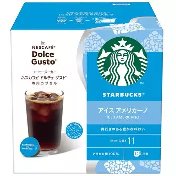 Starbucks Ice Americano Nescafe Dolce Gusto Special Capsule Regular Black Pod 12P, Box, Coffee, Coffee,