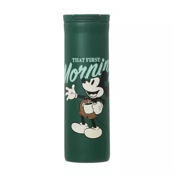 Starbucks Starbucks DISNEY Микки Флип Крышка Нержавеющая сталь Бутылка Зеленый 473 мл Микки Маус Микки Дисней Стакан Кофе Starbucks 2023 Милый Стильный