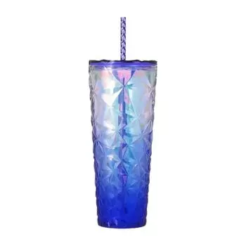 Starbucks STARBUCKS Logo Cold Cup Tumbler Gradient 710ml Tumbler Coffee Starbucks Christmas 2024 Blue Present Gift Bottle Water синий