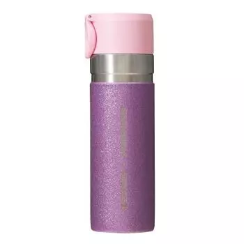 STARBUCKS Starbucks SAKURA2024 Бутылка из нержавеющей стали STANLEY Glitter Purple 473 мл Sakura Sakura Sakura 2024 Стакан для кофе Starbucks Glitter Cute