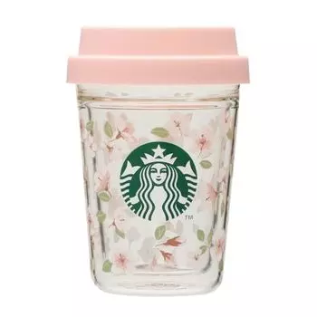 STARBUCKS Starbucks SAKURA2024 Двойная стенка термостойкого стекла Чашка 296 мл Сакура Сакура Сакура 2024 Кружка Кофе Starbucks Розовый Милый Стильный День Рождения розовый