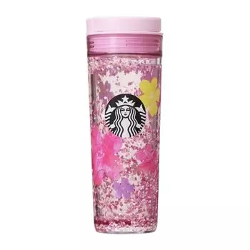 STARBUCKS Starbucks SAKURA2024 Стакан для воды Розовый с блестками 473 мл Sakura Sakura Sakura 2024 Стакан для кофе Starbucks Розовый с блестками Милый Стильный