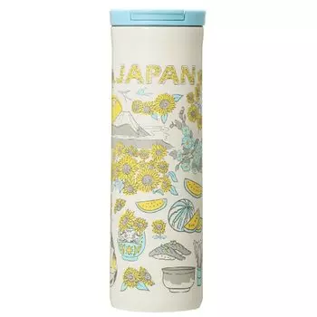 STARBUCKS Starbucks Стакан для кофе Starbucks Japan Limited Been There Series Бутылка из нержавеющей стали JAPAN Summer 473 мл Summer Sunflower Vacuum Double белый