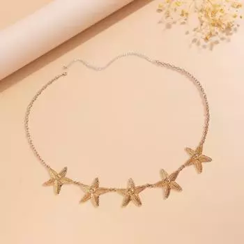 Цепочка на талию с морской звездой, регулируемая длина, сплав, бохо, стиль серфера, украшения для тела, отпуск, пляж