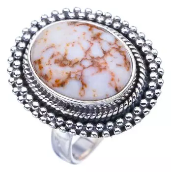 STARGEMS ® Кольцо из натурального дерева Penut, яшмы, ручной работы, стерлингового серебра 925 пробы 8,5 F3088