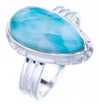 STARGEMS ® Кольцо из серебра 925 пробы с натуральным ларимаром ручной работы 6 F1546