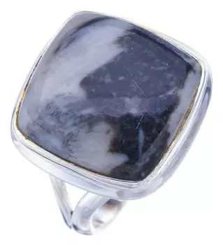 STARGEMS ® Кольцо из серебра 925 пробы с натуральной яшмой ручной работы 8,25 F2089