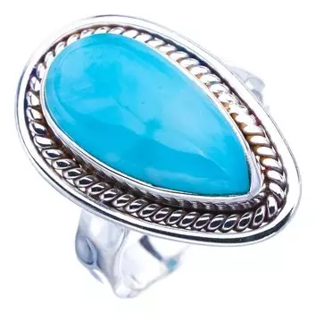 STARGEMS ® Кольцо из серебра 925 пробы с натуральным ларимаром ручной работы 7 F0864