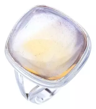 STARGEMS ® Кольцо из серебра 925 пробы с натуральным кварцем ручной работы 8,75 F0368