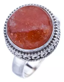 STARGEMS ® Кольцо из серебра 925 пробы с натуральным кальцитом ручной работы 8 F0595