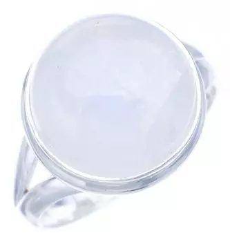 STARGEMS ® Кольцо ручной работы из стерлингового серебра 925 пробы с натуральным лунным камнем 7 F2753