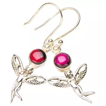 StarGems® Natural Amethyst Fariy Handmade 925 Sterling Silver Earrings 1.75 E6849