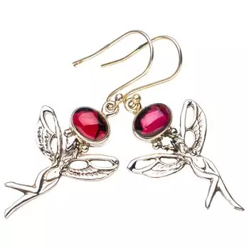 StarGems® Natural Amethyst Fariy Handmade 925 Sterling Silver Earrings 2 E6806