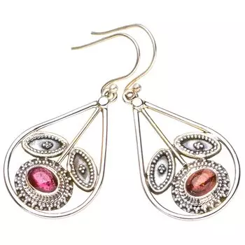 StarGems® Natural Amethyst Flower Handmade 925 Sterling Silver Earrings 1.75 E6011