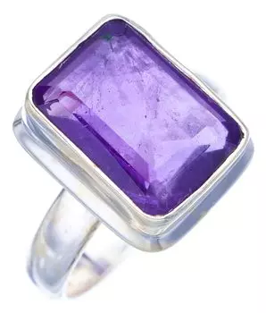 StarGems® Natural Amethyst Handmade 925 Sterling Silver Ring 8.25 F2869