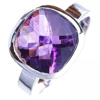 StarGems Natural Amethyst Handmade 925 Sterling Silver Ring 7.5 E9305