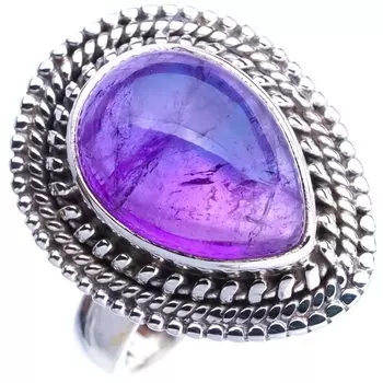 StarGems Natural Amethyst Handmade 925 Sterling Silver Ring 6.5 E9291