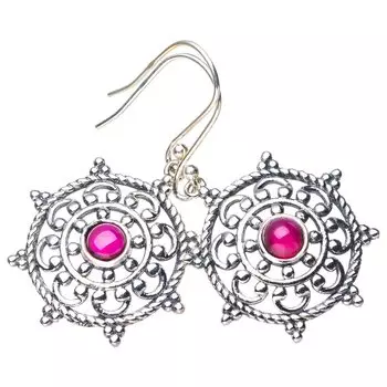 StarGems® Natural Amethyst Handmade 925 Sterling Silver Earrings 1.75 E5691