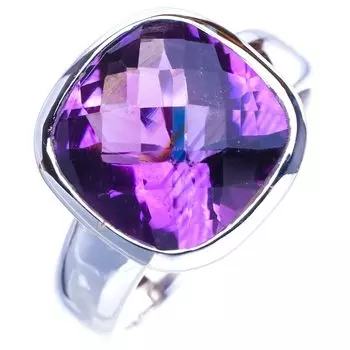 StarGems Natural Amethyst Handmade 925 Sterling Silver Ring 6.25 E9233