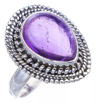 StarGems® Natural Amethyst Handmade 925 Sterling Silver Ring 8.25 F2890