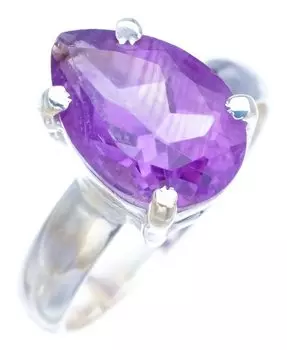 StarGems® Natural Amethyst Handmade 925 Sterling Silver Ring 6.75 F2900