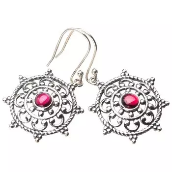 StarGems® Natural Amethyst Handmade 925 Sterling Silver Earrings 1.75 E1138