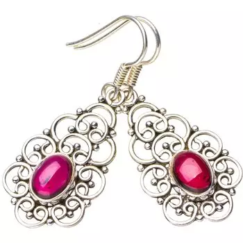 StarGems® Natural Amethyst Handmade 925 Sterling Silver Earrings 1.5 E5692