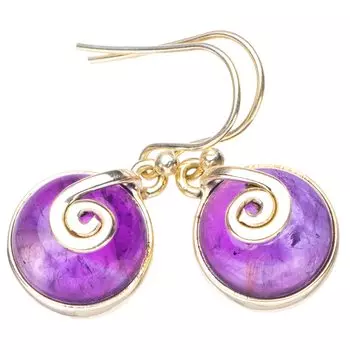 StarGems® Natural Amethyst Handmade 925 Sterling Silver Earrings 1 E6834