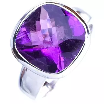 StarGems Natural Amethyst Handmade 925 Sterling Silver Ring 5.5 E9260