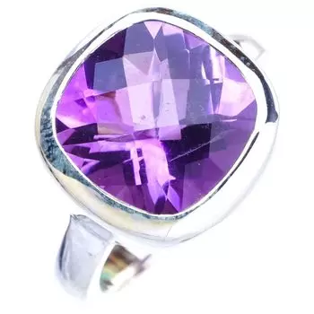 StarGems Natural Amethyst Handmade 925 Sterling Silver Ring 6 E9273