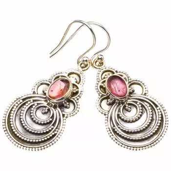 StarGems® Natural Amethyst Handmade 925 Sterling Silver Earrings 1.5 D4046