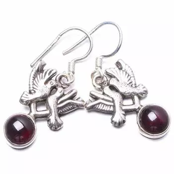 StarGems Natural Amethyst Handmade Unique 925 Sterling Silver Earrings 1.25 Y3693