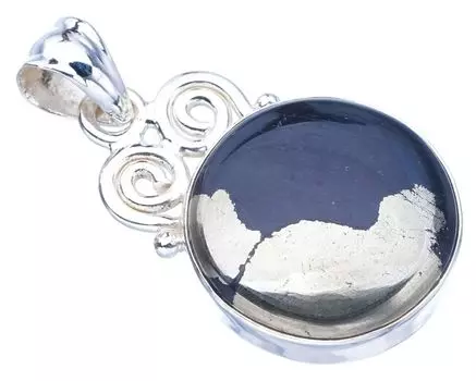 StarGems® Natural Apache Gold Stone Handmade 925 Sterling Silver Pendant 1.5 F3646