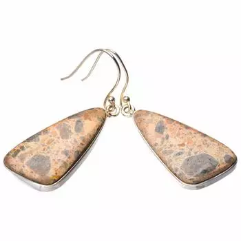 StarGems® Natural Brecciated Mookaite Handmade 925 Sterling Silver Earrings 2 D7377