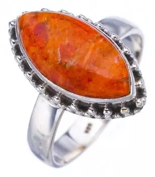 StarGems® Natural Calcite Handmade 925 Sterling Silver Ring 7 F3141