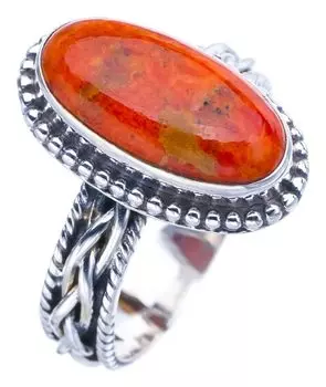 StarGems® Natural Calcite Handmade 925 Sterling Silver Ring 10.5 F2102