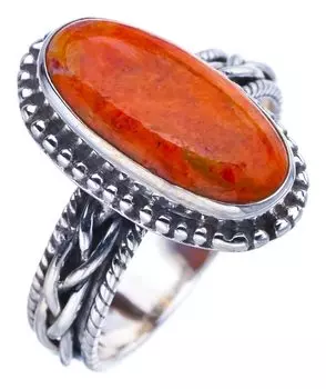 StarGems® Natural Calcite Handmade 925 Sterling Silver Ring 10.5 F2103