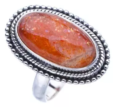 StarGems® Natural Calcite Handmade 925 Sterling Silver Ring 6.75 F0598