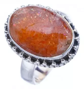 StarGems® Natural Calcite Handmade 925 Sterling Silver Ring 6 F0582