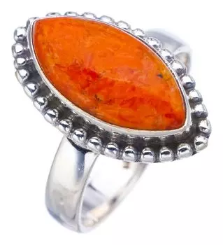 StarGems® Natural Calcite Handmade 925 Sterling Silver Ring 6.75 F3134