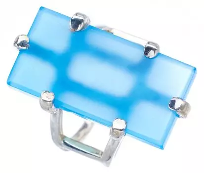 StarGems® Natural Chalcedony Handmade 925 Sterling Silver Ring 5.5 F3239