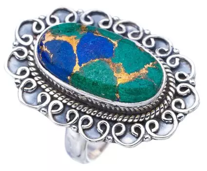 StarGems® Natural Copper Chalcedony Handmade 925 Sterling Silver Ring 5.75 F3172